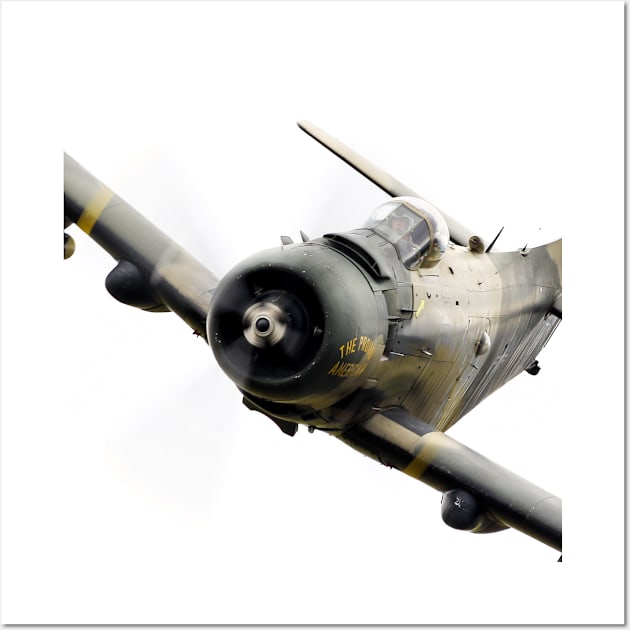 A-1 Skyraider Head-On Pass Wall Art by acefox1